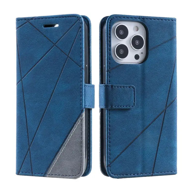 Skin Feel Splicing Leather Phone Case For iPhone 14 Pro Max For iPhone 14 Pro For iPhone 14 For iPhone 14 Plus - Apple