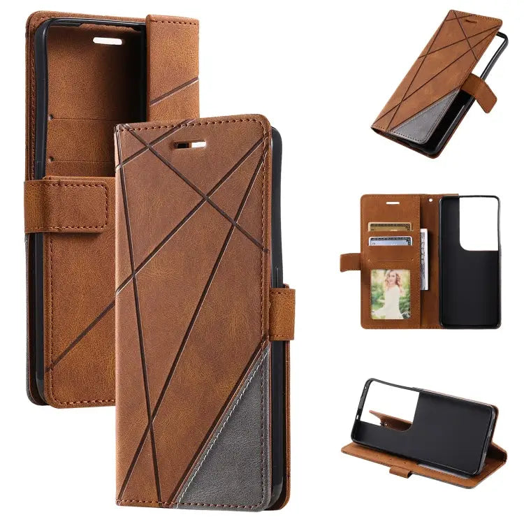 Skin Feel Splicing Leather Phone Case For OPPO Reno8 Pro+ For OPPO Reno8 Pro For OPPO Reno8 For Samsung Galaxy Xcover5