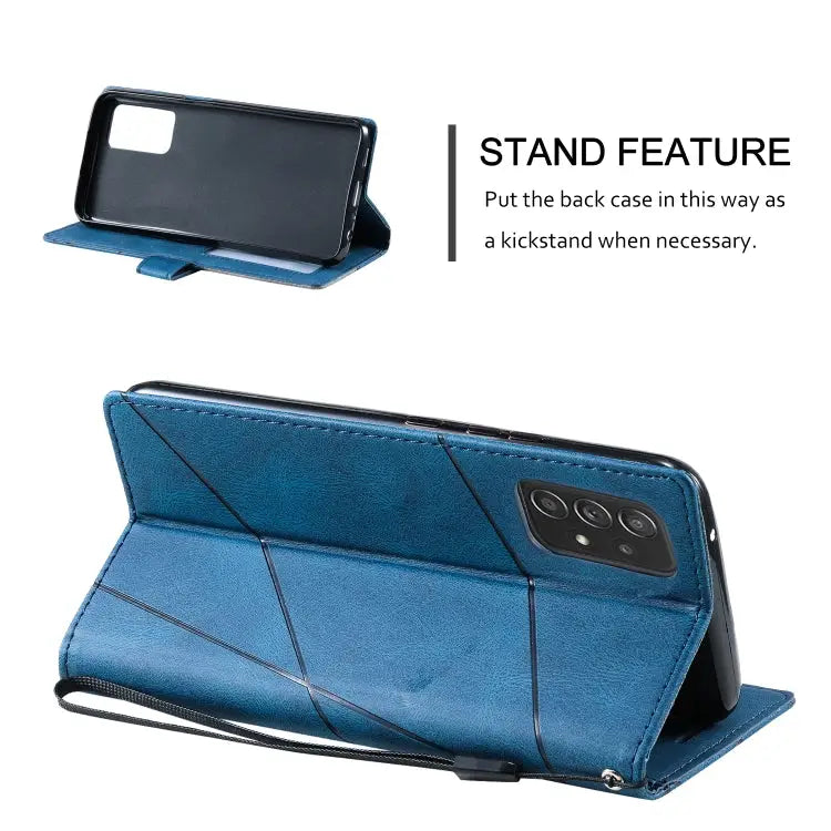 Skin Feel Splicing Leather Phone Case For Samsung Galaxy A23 4G For Realme C21Y For Realme C31 For Realme C35 - OnePlus