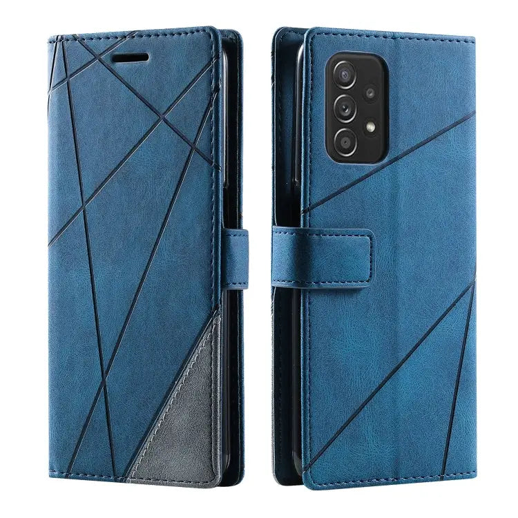 Skin Feel Splicing Leather Phone Case For Samsung Galaxy A23 4G For Realme C21Y For Realme C31 For Realme C35 - OnePlus