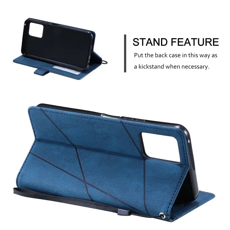 Skin Feel Splicing Leather Phone Case For vivo Y21 2021 / Y33s For Xiaomi Redmi 10C 4G / 10 Indian For Xiaomi Poco M4