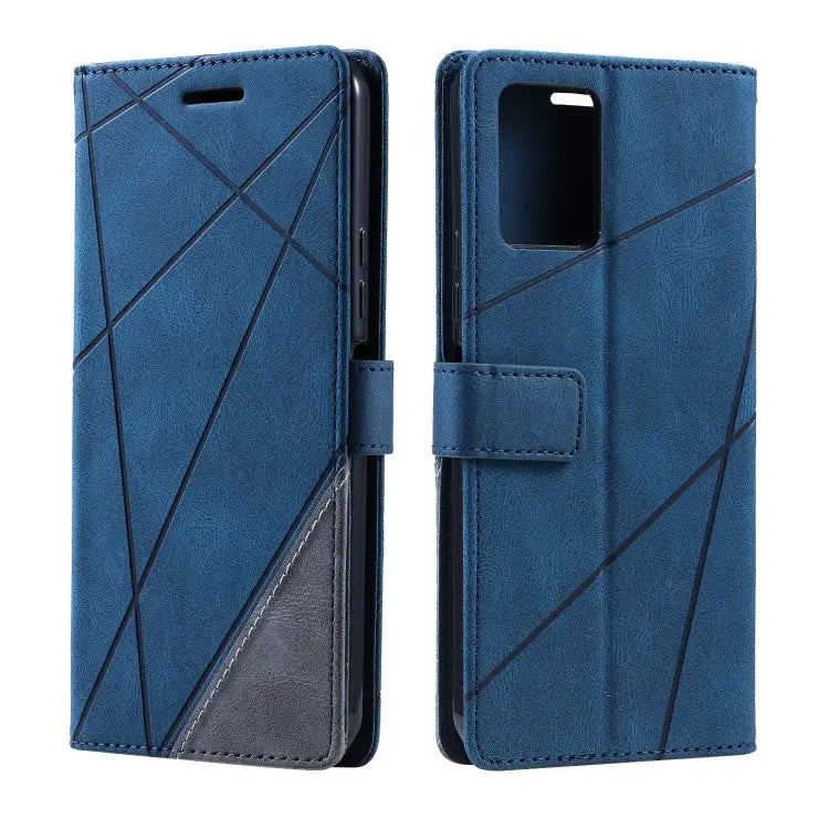 Skin Feel Splicing Leather Phone Case For vivo Y21 2021 / Y33s For Xiaomi Redmi 10C 4G / 10 Indian For Xiaomi Poco M4