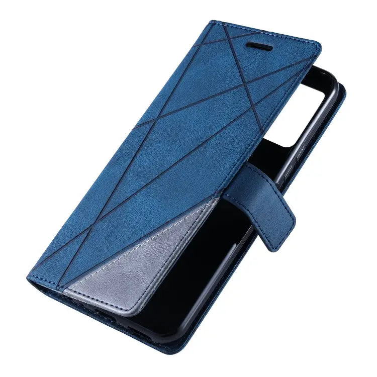 Skin Feel Splicing Leather Phone Case For vivo Y21 2021 / Y33s For Xiaomi Redmi 10C 4G / 10 Indian For Xiaomi Poco M4