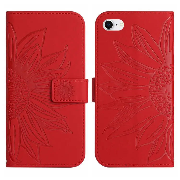 Skin Feel Sun Flower Pattern Flip Leather Phone Case For iPhone 7 / 8 For iPhone 7 Plus / 8 Plus - Apple Accessories