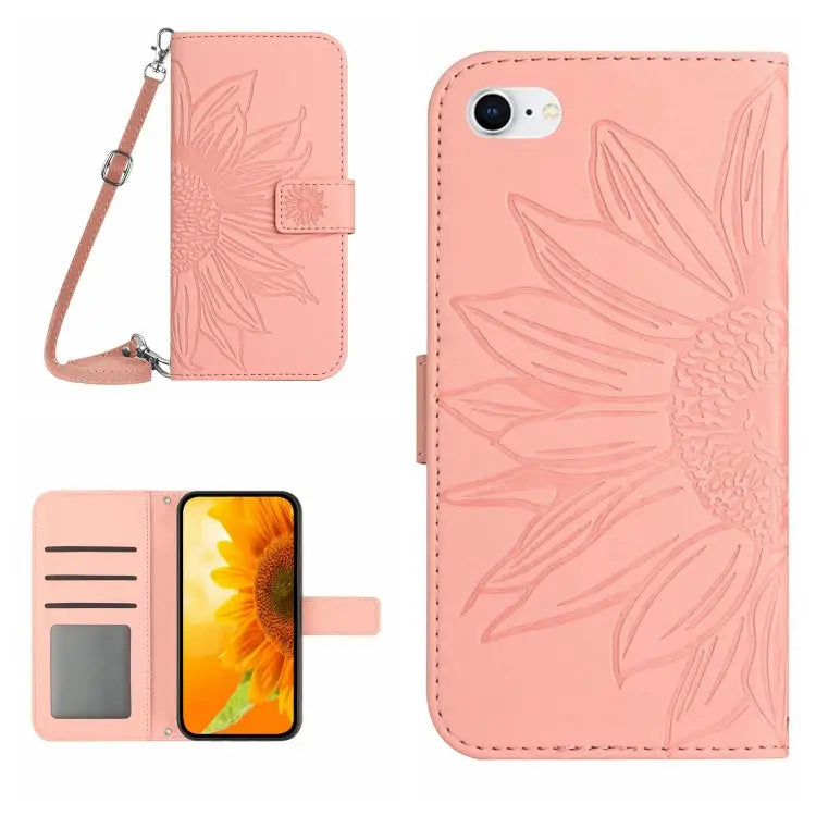 Skin Feel Sun Flower Pattern Flip Leather Phone Case For iPhone 7 / 8 For iPhone 7 Plus / 8 Plus - For iPhone 7 / 8