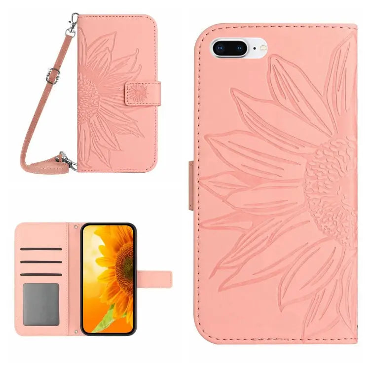 Skin Feel Sun Flower Pattern Flip Leather Phone Case For iPhone 7 / 8 For iPhone 7 Plus / 8 Plus - For iPhone 7 Plus