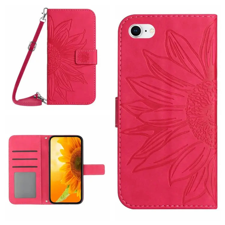 Skin Feel Sun Flower Pattern Flip Leather Phone Case For iPhone 7 / 8 For iPhone 7 Plus / 8 Plus - For iPhone 7 / 8