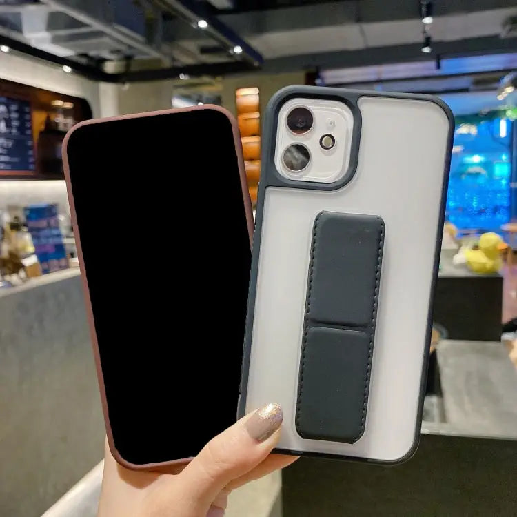 Skin Feel TPU + PC Shockproof Case with Wrist Strap Holder For iPhone 11 For iPhone 11 Pro For iPhone 11 Pro Max