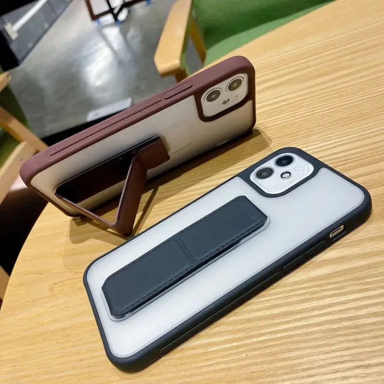 Skin Feel TPU + PC Shockproof Case with Wrist Strap Holder For iPhone 11 For iPhone 11 Pro For iPhone 11 Pro Max