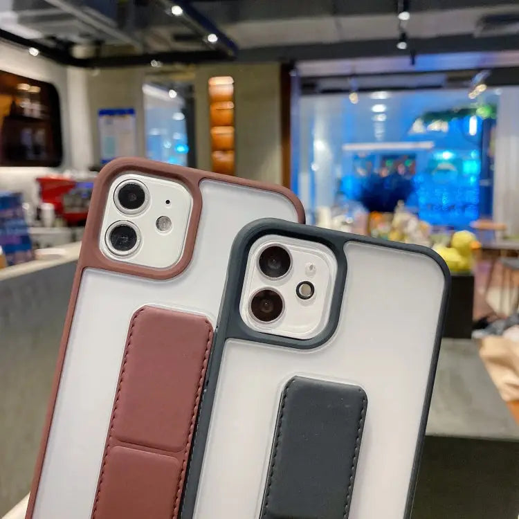 Skin Feel TPU + PC Shockproof Case with Wrist Strap Holder For iPhone 11 For iPhone 11 Pro For iPhone 11 Pro Max