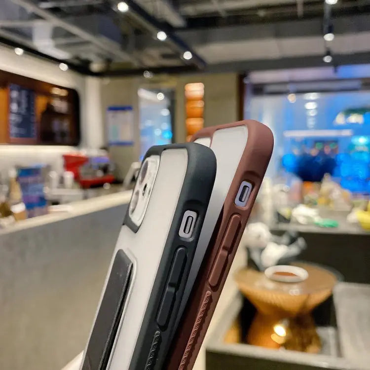 Skin Feel TPU + PC Shockproof Case with Wrist Strap Holder For iPhone 11 For iPhone 11 Pro For iPhone 11 Pro Max