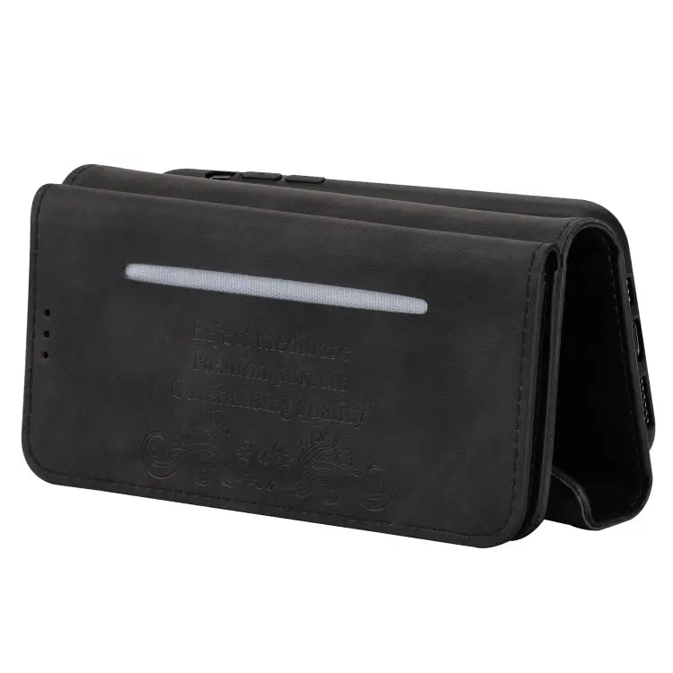 Skin Feel Zipper Horizontal Flip Leather Case with Holder & Card Slots & Photo Frame & Lanyard & Long Rope For iPhone