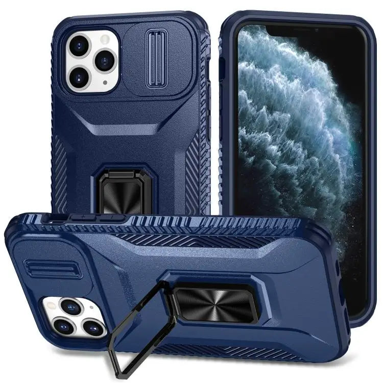 Sliding Camshield Holder Phone Case For iPhone 11 Pro Max For iPhone 11 For iPhone 11 Pro - For iPhone 11 Pro / Blue