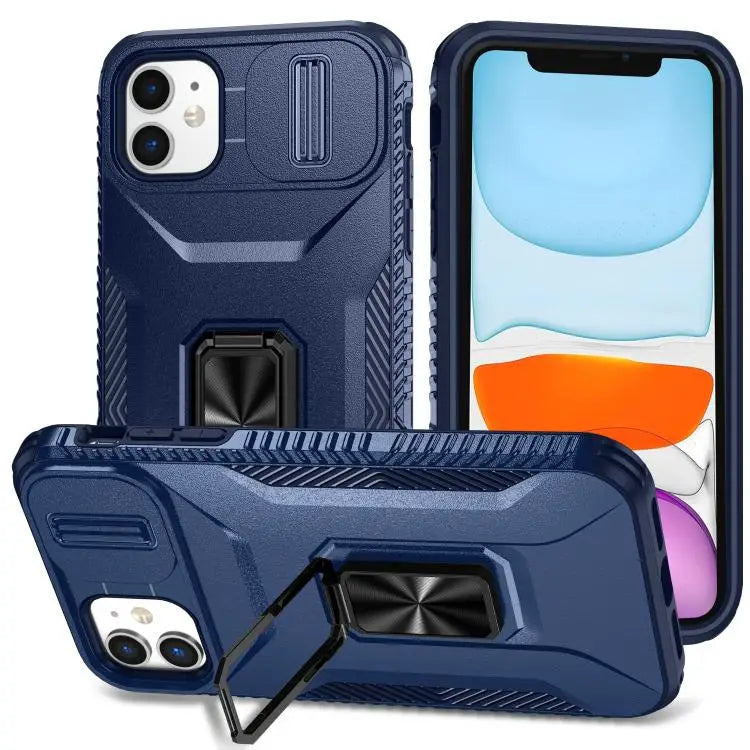 Sliding Camshield Holder Phone Case For iPhone 11 Pro Max For iPhone 11 For iPhone 11 Pro - For iPhone 11 / Blue