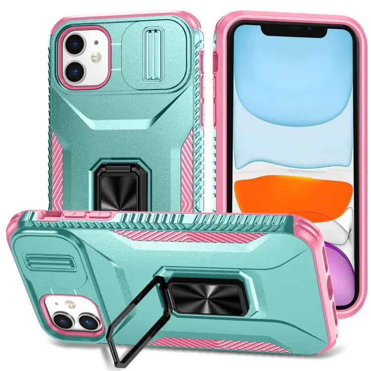 Sliding Camshield Holder Phone Case For iPhone 11 Pro Max For iPhone 11 For iPhone 11 Pro - For iPhone 11 / Grey Green