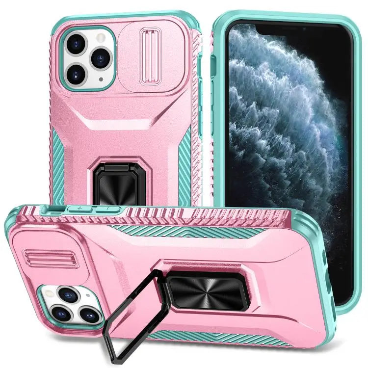Sliding Camshield Holder Phone Case For iPhone 11 Pro Max For iPhone 11 For iPhone 11 Pro - For iPhone 11 Pro / Pink
