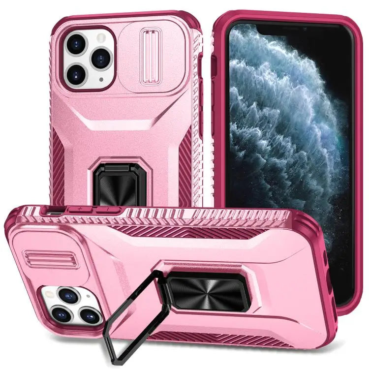 Sliding Camshield Holder Phone Case For iPhone 11 Pro Max For iPhone 11 For iPhone 11 Pro - For iPhone 11 Pro / Pink