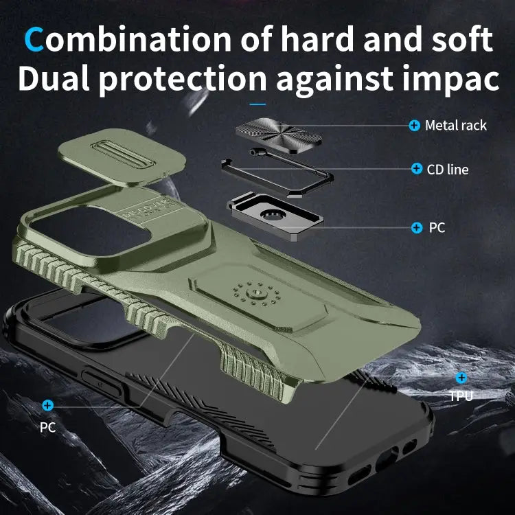 Sliding Camshield Holder Phone Case For iPhone 16 Pro For iPhone 16 Plus For iPhone 16 - Apple Accessories