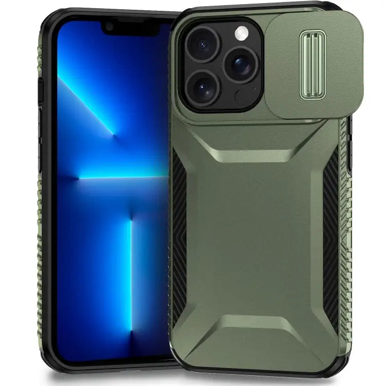 Sliding Camshield Phone Case For iPhone 11 For iPhone 11 Pro - For iPhone 13 Pro / Alpine Green - Apple Accessories