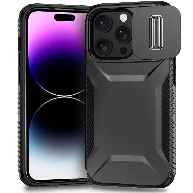 Sliding Camshield Phone Case For iPhone 13 Pro For iPhone 12 For iPhone 11 Pro Max - For iPhone 14 Pro / Black - Apple