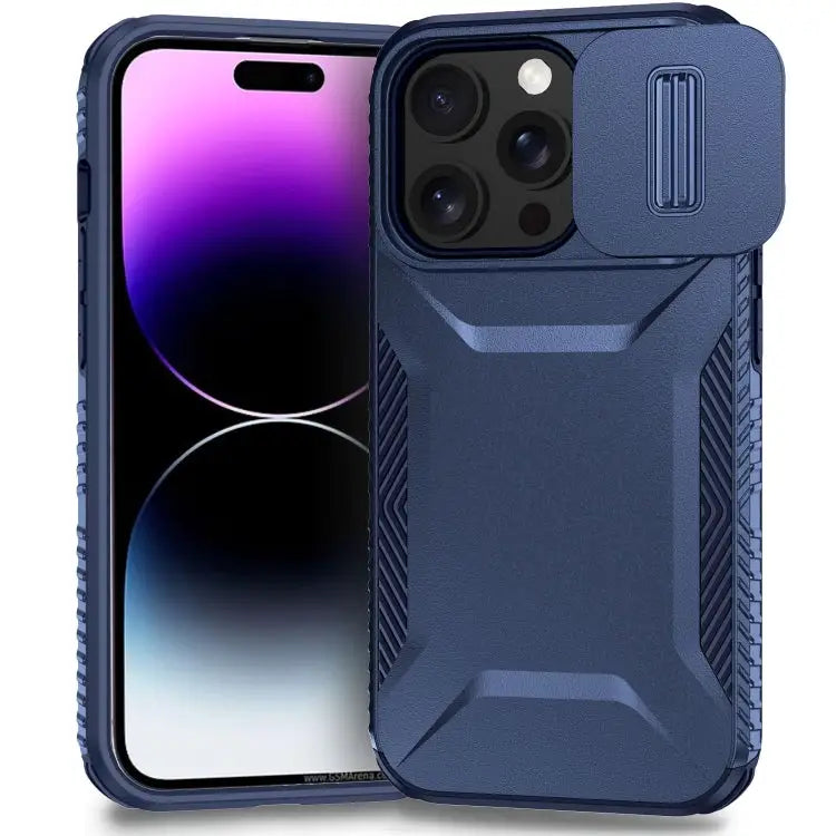 Sliding Camshield Phone Case For iPhone 13 Pro For iPhone 12 For iPhone 11 Pro Max - For iPhone 14 Pro / Blue - Apple