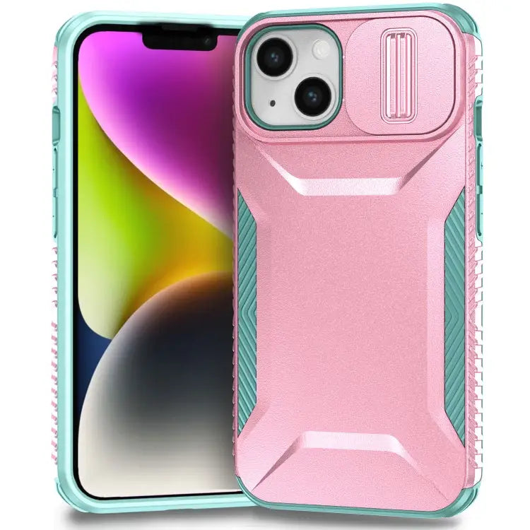 Sliding Camshield Phone Case For iPhone 13 Pro For iPhone 12 For iPhone 11 Pro Max - For iPhone 14 / 13 / Pink + Grey