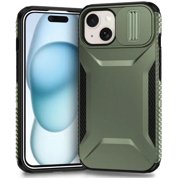 Sliding Camshield Phone Case For iPhone 13 Pro For iPhone 12 For iPhone 11 Pro Max - For iPhone 15 / Alpine Green