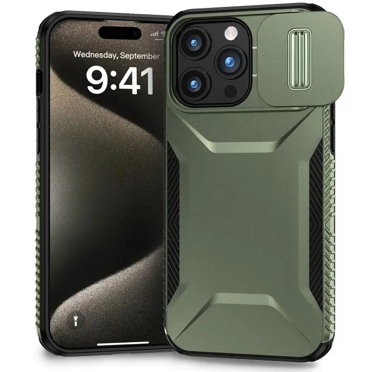 Sliding Camshield Phone Case For iPhone 14 / 13 For iPhone 14 Pro For iPhone 13 Pro Max - For iPhone 15 Pro / Alpine