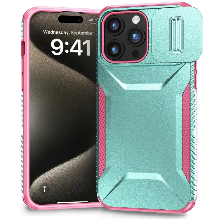 Sliding Camshield Phone Case For iPhone 14 / 13 For iPhone 14 Pro For iPhone 13 Pro Max - For iPhone 15 Pro / Grey