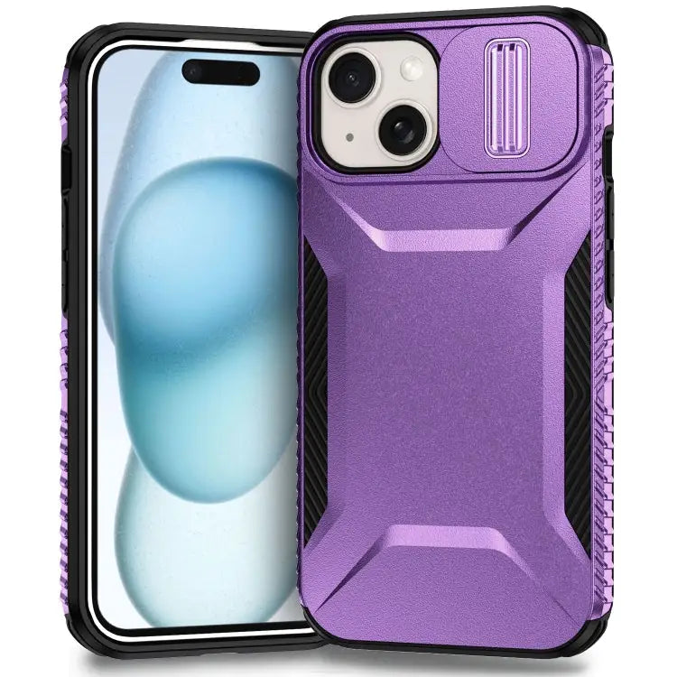 Sliding Camshield Phone Case For iPhone 14 / 13 For iPhone 14 Pro For iPhone 13 Pro Max - For iPhone 15 Plus / Purple