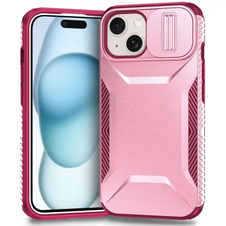 Sliding Camshield Phone Case For iPhone 14 / 13 For iPhone 14 Pro For iPhone 13 Pro Max - For iPhone 15 Plus / Pink