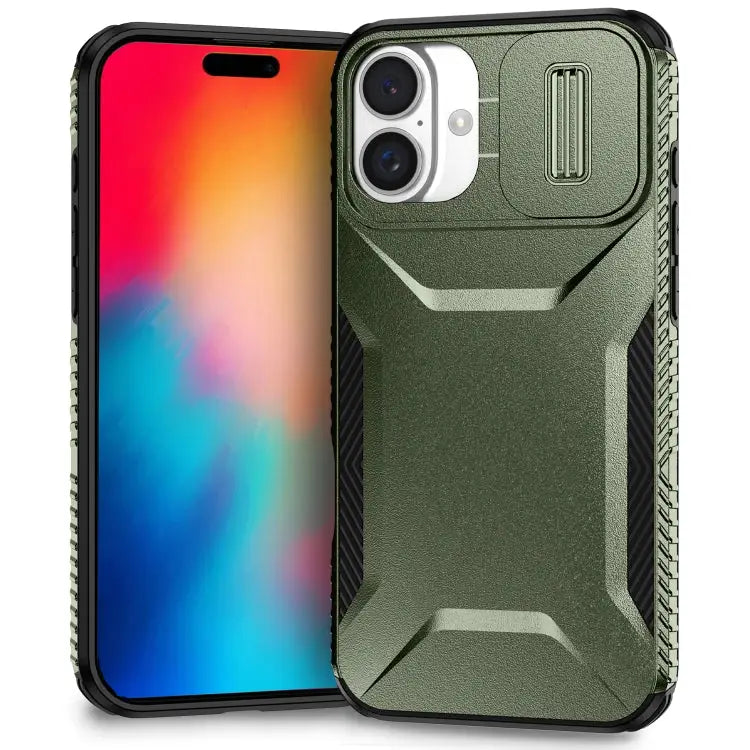 Sliding Camshield Phone Case For iPhone 15 Pro For iPhone 15 Plus For iPhone 15 - For iPhone 16 / Alpine Green - Apple