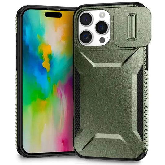 Sliding Camshield Phone Case For iPhone 15 Pro For iPhone 15 Plus For iPhone 15 - For iPhone 16 Pro / Alpine Green