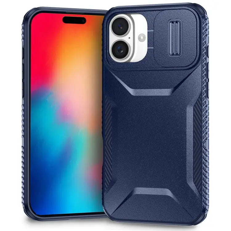 Sliding Camshield Phone Case For iPhone 15 Pro For iPhone 15 Plus For iPhone 15 - For iPhone 16 Plus / Blue - Apple