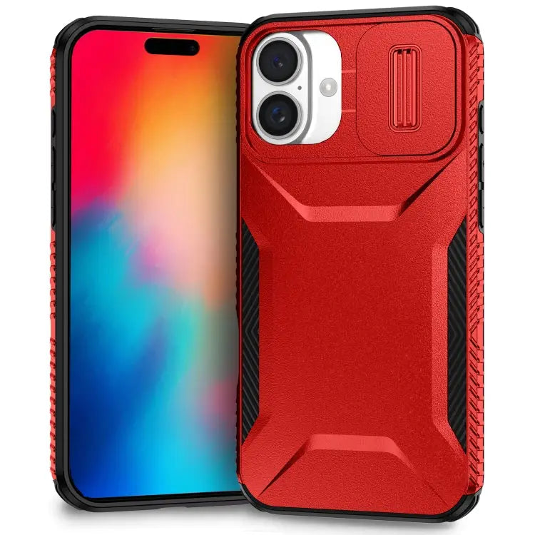 Sliding Camshield Phone Case For iPhone 15 Pro For iPhone 15 Plus For iPhone 15 - For iPhone 16 / Red - Apple
