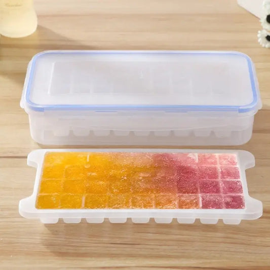 Small Square Ice Mold Trays Multi-layer Mold with Cover Ice Storage Box 2 Layers 2 Layers - 2 Layers