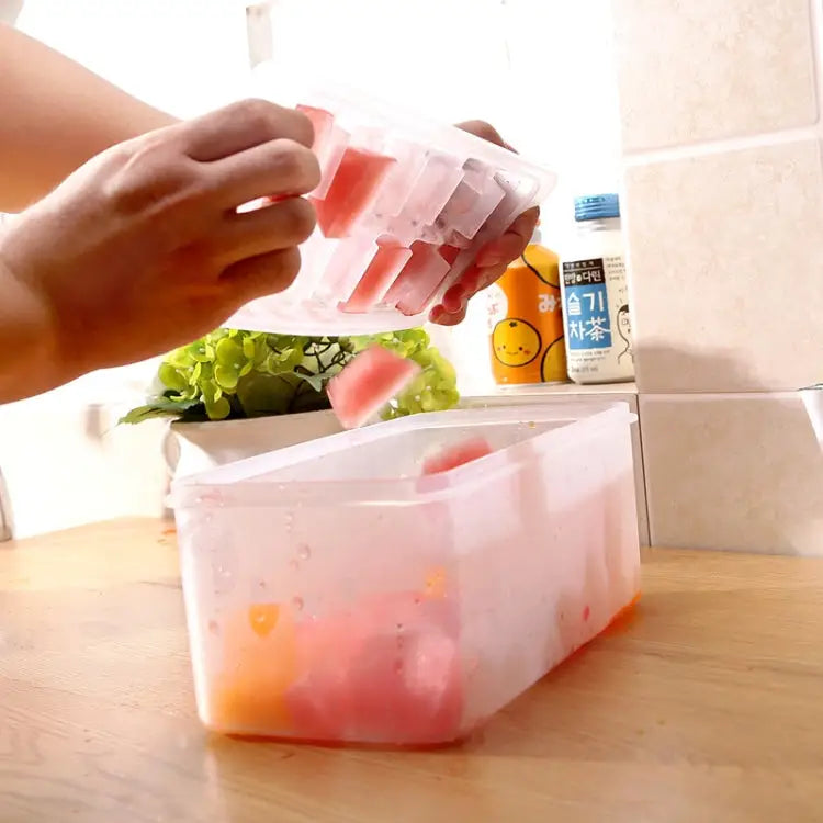 Small Square Ice Mold Trays Multi-layer Mold with Cover Ice Storage Box 2 Layers 2 Layers - 2 Layers