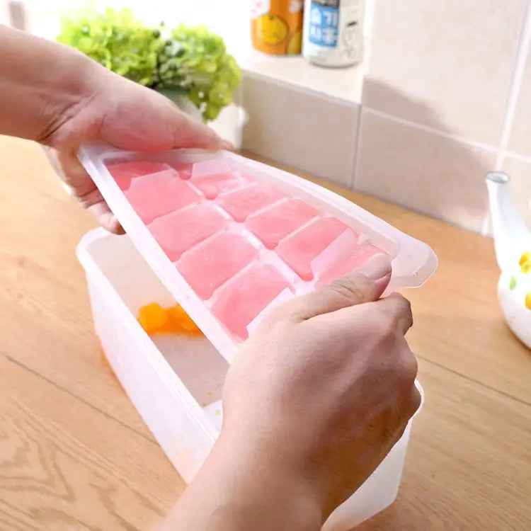 Small Square Ice Mold Trays Multi-layer Mold with Cover Ice Storage Box 4 Layers 4 Layers - 4 Layers