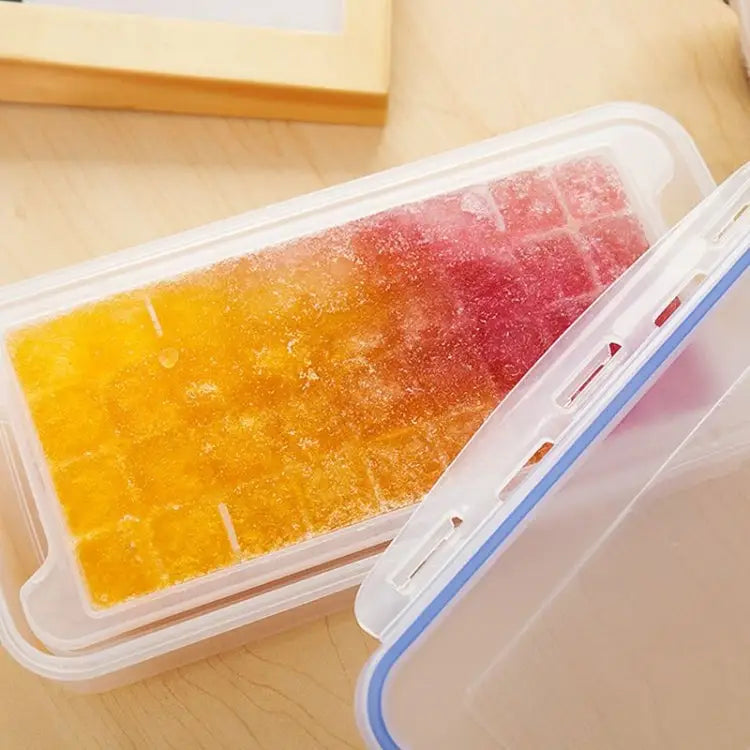 Small Square Ice Mold Trays Multi-layer Mold with Cover Ice Storage Box 4 Layers 4 Layers - 4 Layers