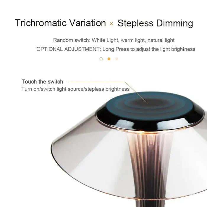 Small Waist USB Charging Students Learn Eye Protection LED Table Lamp - Grey