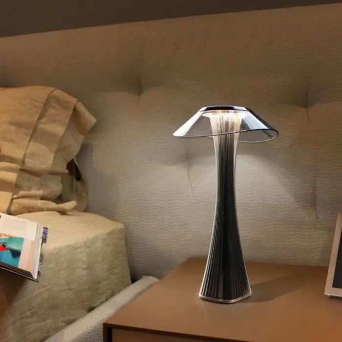 Small Waist USB Charging Students Learn Eye Protection LED Table Lamp - Grey