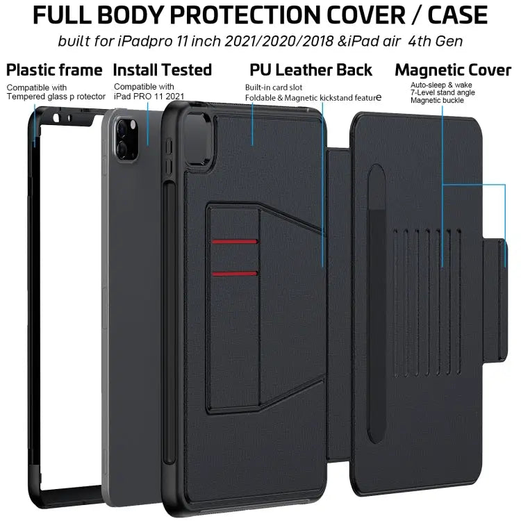 Smart B Magnetic Horizontal Flip Leather Case with 7-speed Bracket & Card Slots & Pen Slot & Sleep / Wake-up Function