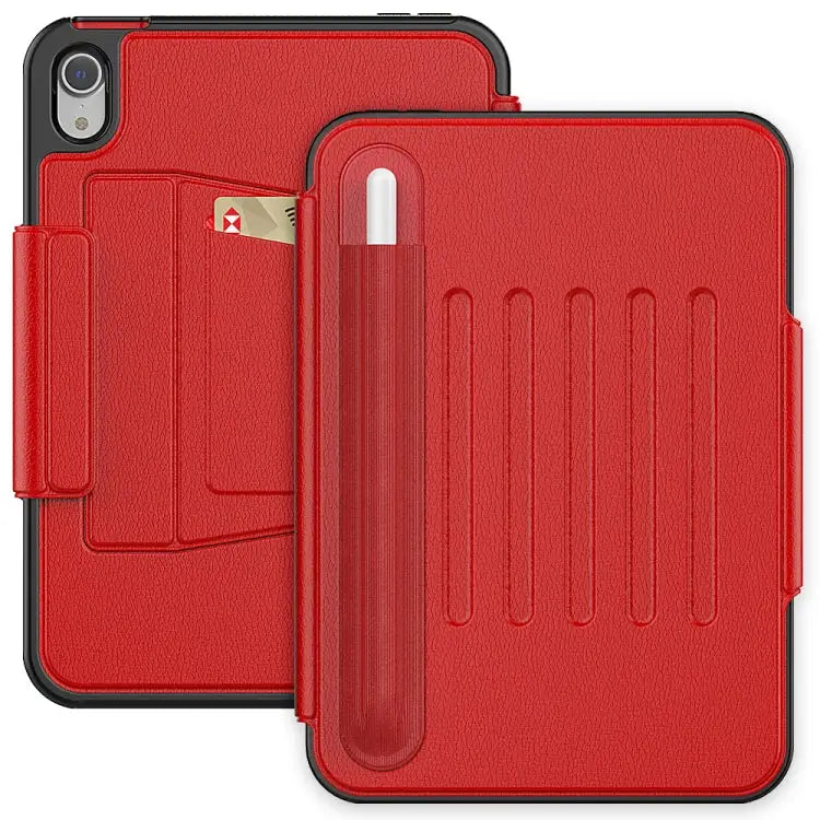 Smart B Magnetic Leather Tablet Case For iPad mini 6 For iPad mini 6 / mini 2024 - For iPad mini 6 / Red - Apple