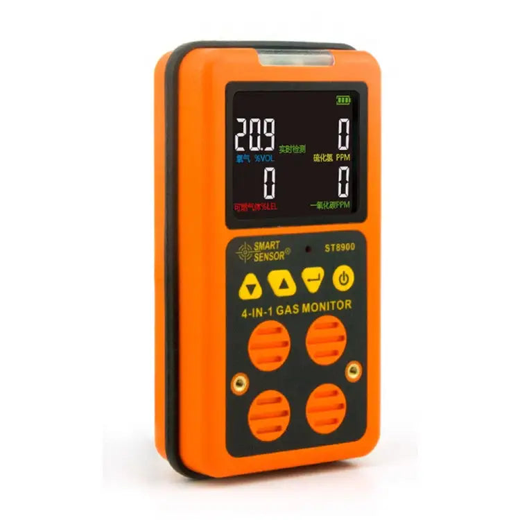 SMART SENSOR ST8900 4 in 1 Toxic Gas CO Carbon Monoxide Detector Hydrogen Sulfide H2S Oxygen Combustible Gas Test LCD