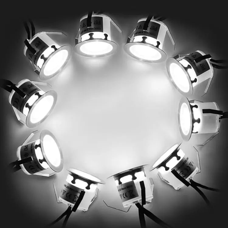 SMD 2835 500-600LM 4000-4500K Deck Light Buried Lamps LED Floor Light Wall Spotlight Cutout Size: 30x22mm - White Light