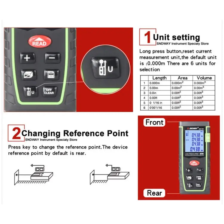SNDWAY Range Finder Laser Handheld Range Finder SW-T60 SW-T60 - SW-T60