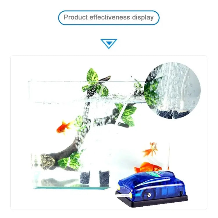 SOBO SB-348A 5W Double Outlets Adjustable Flow Aquarium Air Pump Fish Tank Oxygen Air Pump 5W Double Outlets - 5W