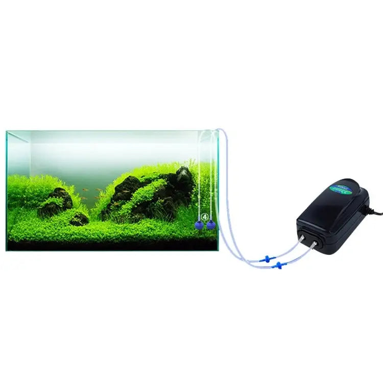 SOBO SB-748 8W Double Outlets Adjustable Flow Silent Aquarium Air Pump Fish Tank Oxygen Air Pump 8W Double Outlets - 8W