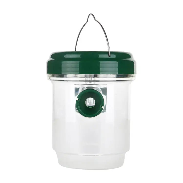 Solar Powered LED Fly Bee Trap Catcher Insect Control Tool Black - Black