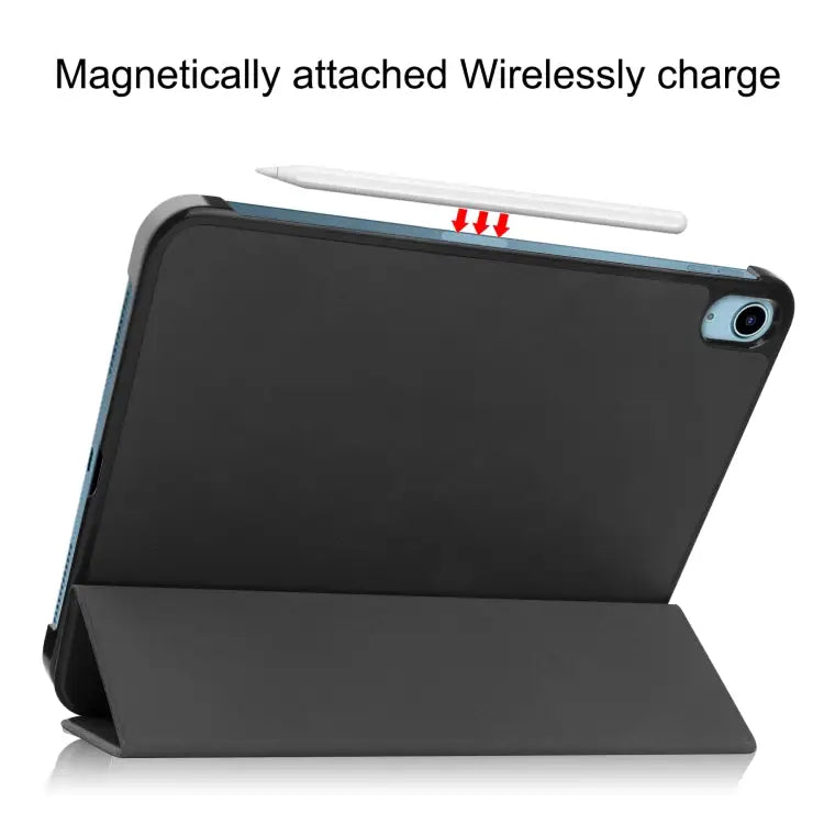 Solid Color Custer Texture Leather Tablet Case For iPad 10th Gen 10.9 2022 / 2025 - Apple Accessories